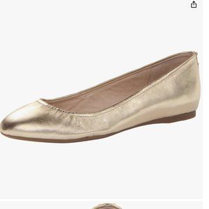 EC Sam Edelman Noah Gold Metallic Ballet Flats - Size 8